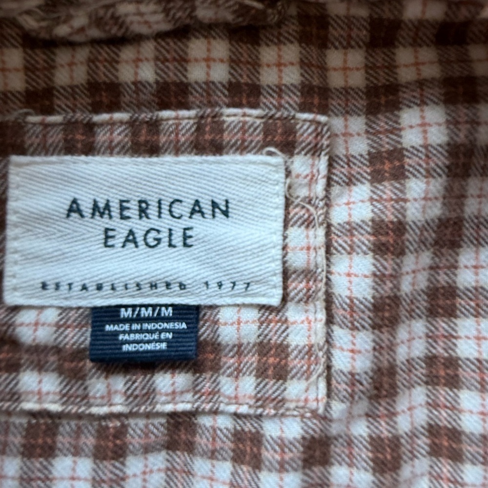 American Eagle Soft Flannel Plaid size Medium - Picture 4 of 6
